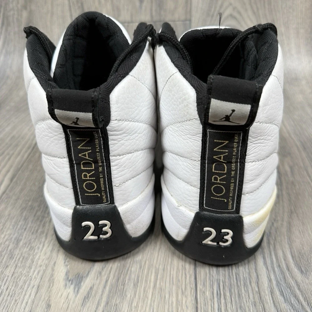 Nike Air Jordan 12 Royalty Taxi White Black Gold Men's Size 13